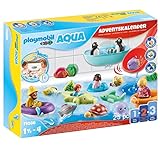 PLAYMOBIL Adventskalender 2022 71086 1.2.3 AQUA: Adventskalender 2022 Badespaß, mit schwimmfähigen Tieren, Badewannenspielzeug, Spielzeug für Kinder ab 1,5 Jahren