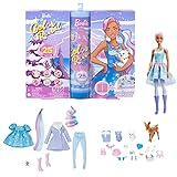 Barbie HJD60 - Color Reveal-Adventskalender, 1 Puppe und 3 Tiere, Kleidung, Accessoires und 2 Haarverlängerungen, 25 Überraschungen, Weihnachtsgeschenke für Kinder ab 3 Jahren