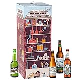 Bier-Adventskalender mit 24 x 0,33 L Flaschen deutsche Bierspezialitäten von Privatbrauereien, mit neuer Bestückung 2022, für alle bierbegeisterten Männer und Frauen zur Vorweihnachtszeit