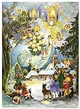 Richard Sellmer Verlag Nostalgischer Adventskalender / Weihnachtskalender mit Bildern und Glimmer Seht die Himmelsleiter
