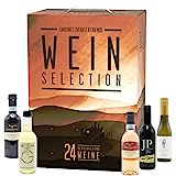 KALEA Wein Selection mit neuer Bestückung 2022, 24 ausgewählte Weine aus 7 Ländern, Rotwein, Weißwein, Rosé Weine, Adventskalender/Verkostungsbox (24x0,25l Wine Selection)
