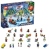 LEGO 60303 City Adventskalender 2021 Mini-Bauset, Spielzeug für Kinder ab 5 Jahren mit Spielbrett und 6 Minifiguren